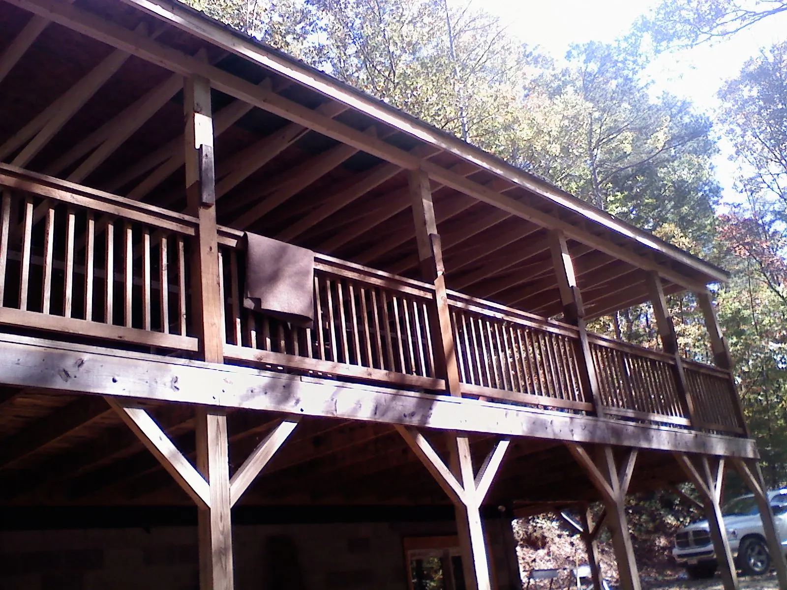Timber framing under a new elevated porch and deck — Roof Leak Repair in Post Falls by Roofing Brothers